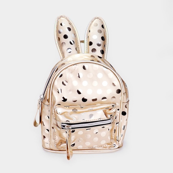 Polkadot Bunny Ears Mini Backpack - Picture 3 of 4